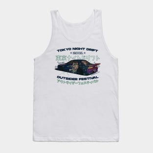 Tokyo Night Drift 2001 Outsider Festival (Blue) Tank Top